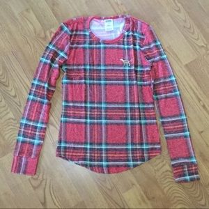 Victoria's Secret PINK plaid sleep shirt small NWT